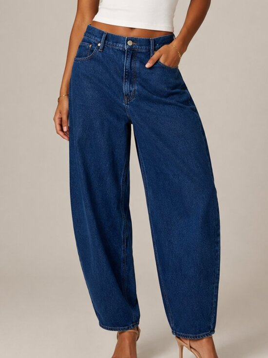 Good American Denim - Good American Dark Blue Wide Leg Jeans